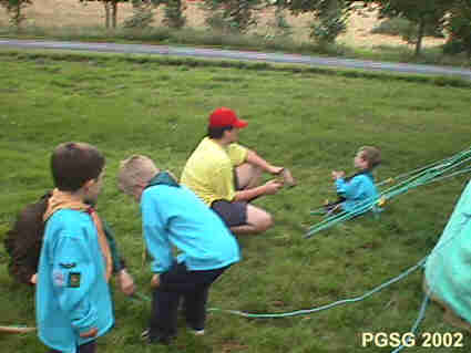 Scouts Run Beaver Tent Pitching Meeting 2002